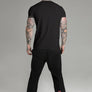 SikSilk - Black Muscle Fit T-Shirt